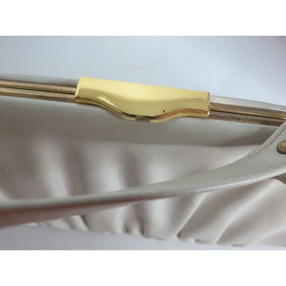 Vintage Lou Taylor Bone White Clutch Handbag READ - Picture 5 of 8